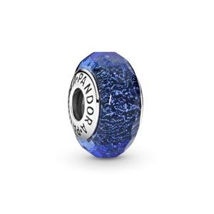 Pandora Blue Iridescent Murano Glass Charm